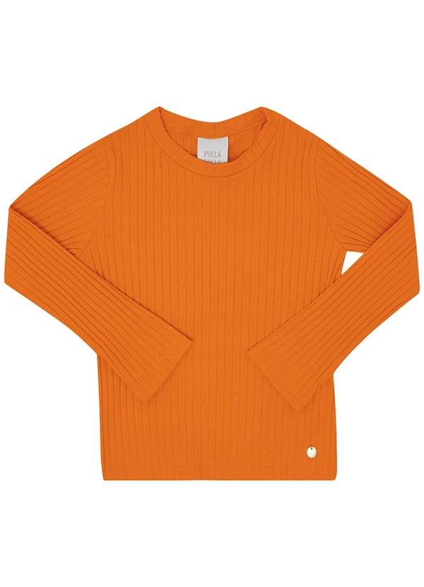 Pulla Bulla - Blusa Malha Canelada 9x4 Laranja 3