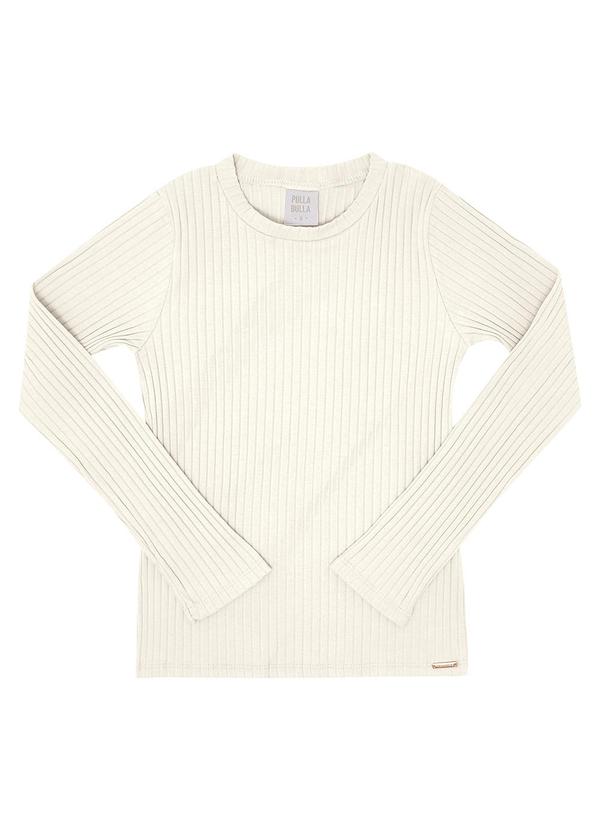 Pulla Bulla - Blusa Malha Canelada Bege