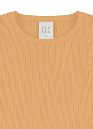 Pulla Bulla - Blusa Malha Canelada Bege - PULLA BULLA