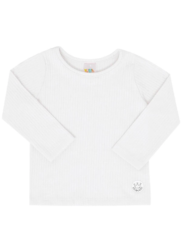 Pulla Bulla - Blusa Malha Canelada Menina Bege