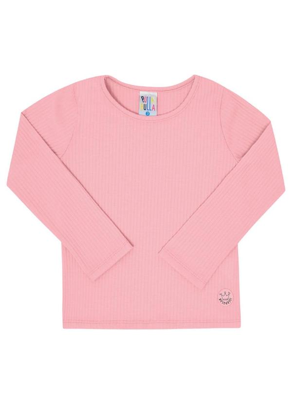 Pulla Bulla - Blusa Malha Canelada Menina Rosa
