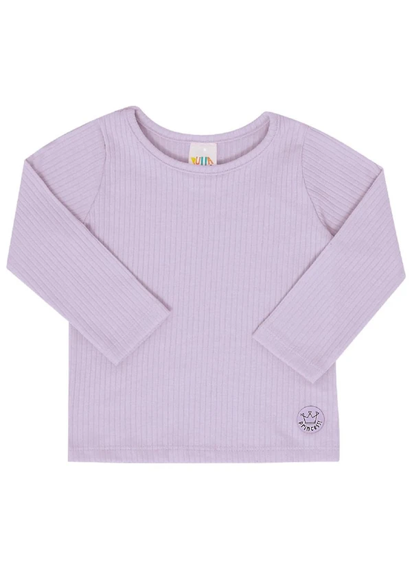 Pulla Bulla - Blusa Malha Canelada Menina Roxo