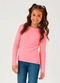 Pulla Bulla - Blusa Malha Canelada Rosa - variação: Rosa