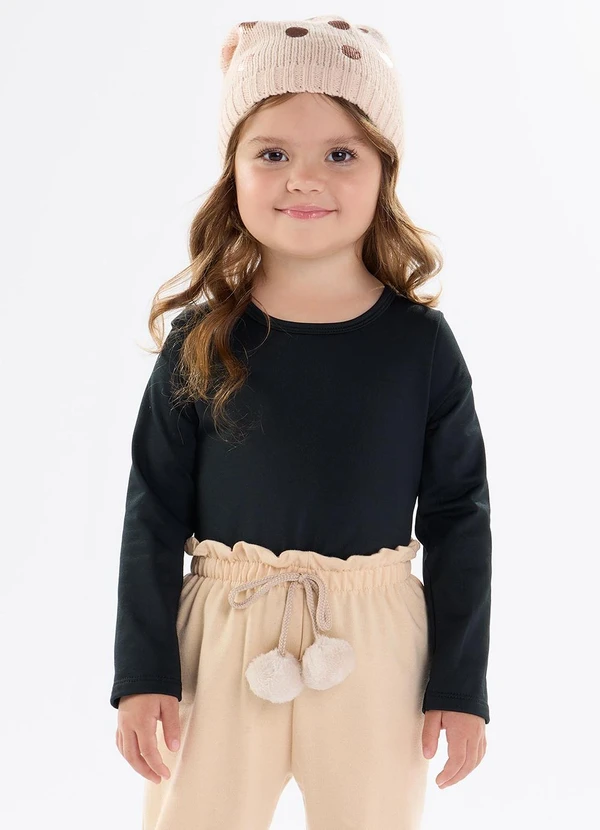 Pulla Bulla - Blusa Malha Térmica Preto