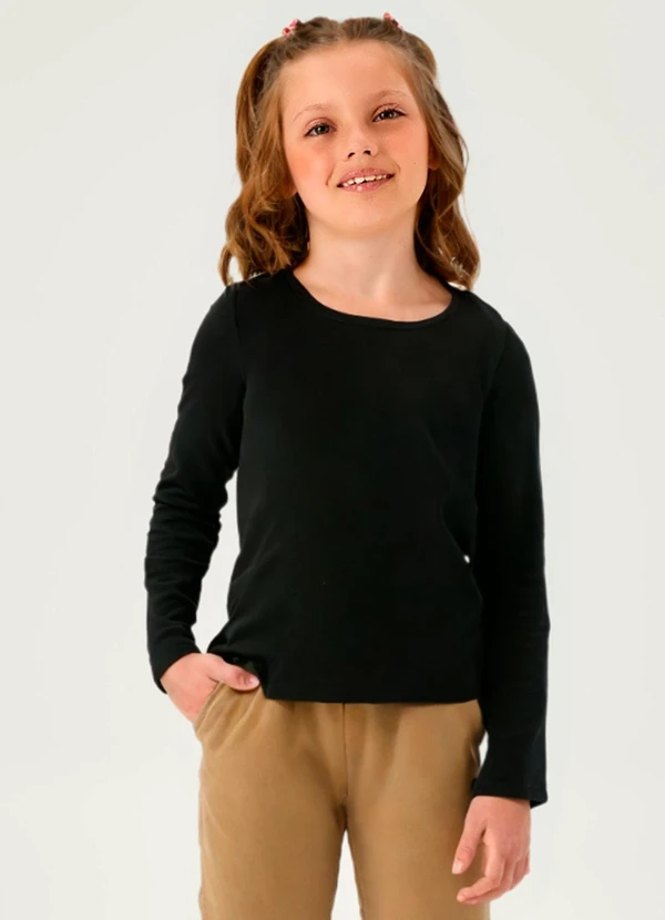 Pulla Bulla - Blusa Malha Térmica Preto