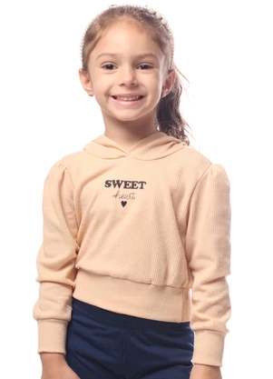 Pulla Bulla - Blusa Malha Waffle Bege - PULLA BULLA