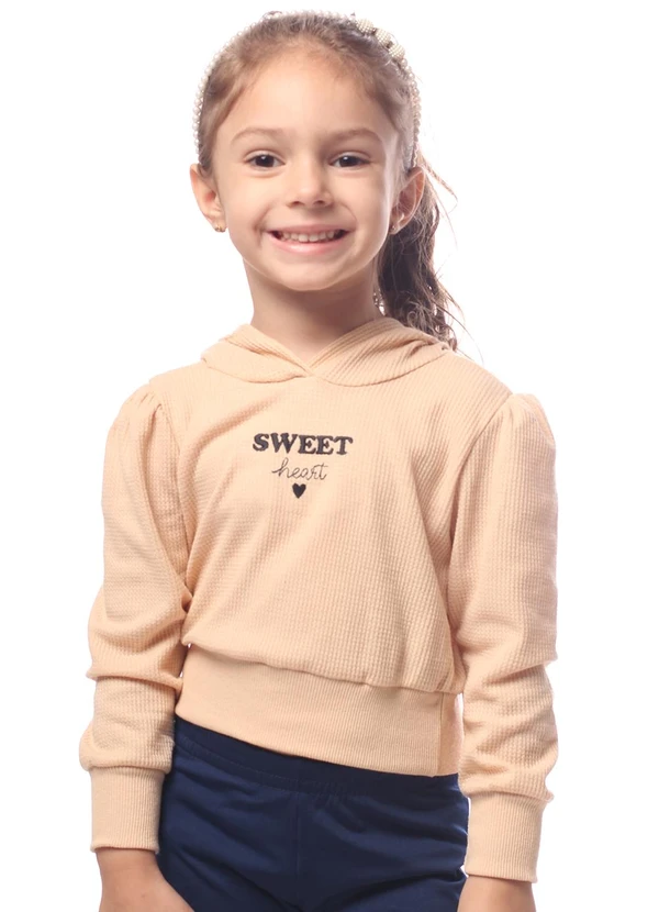 Pulla Bulla - Blusa Malha Waffle Bege