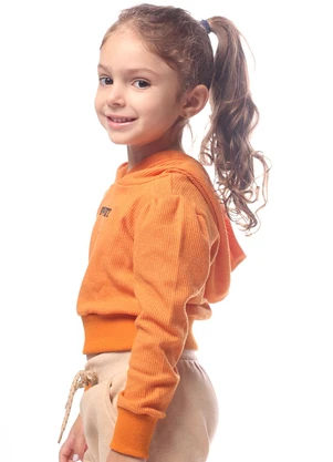 Pulla Bulla - Blusa Malha Waffle Laranja - PULLA BULLA