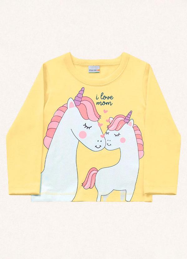 Fakini Kids - Blusa Manga Longa Amarelo