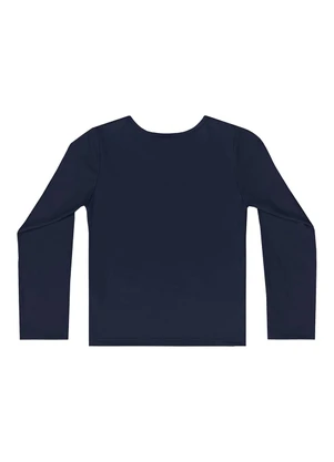 Quimby - Blusa Manga Longa Básica Azul - QUIMBY
