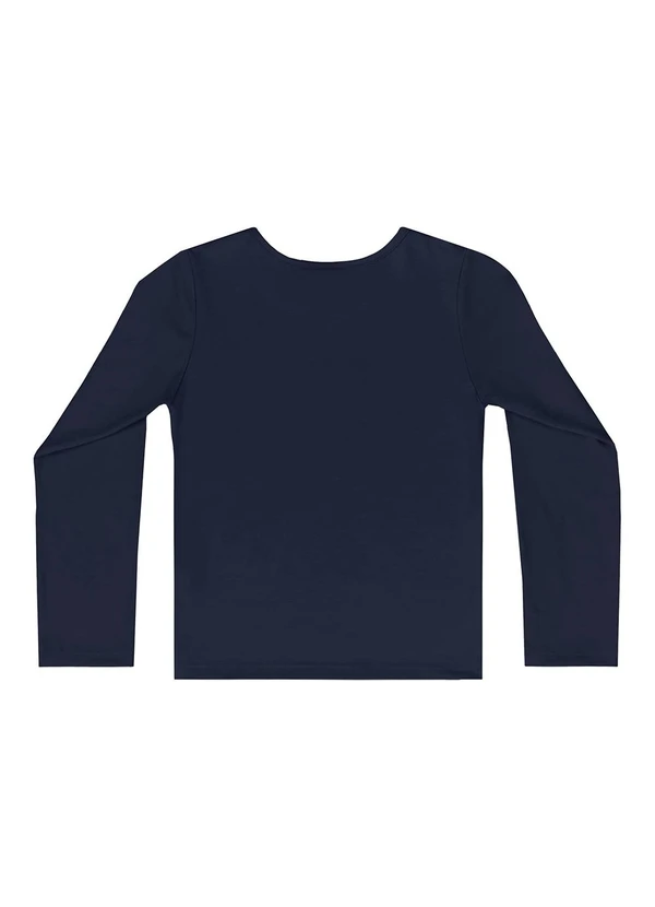 Quimby - Blusa Manga Longa Básica Azul 2