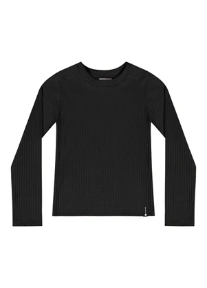 Quimby - Blusa Manga Longa Básica Menina Preto - QUIMBY