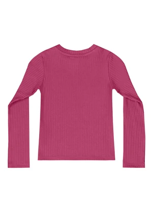Quimby - Blusa Manga Longa Básica Menina Rosa - QUIMBY