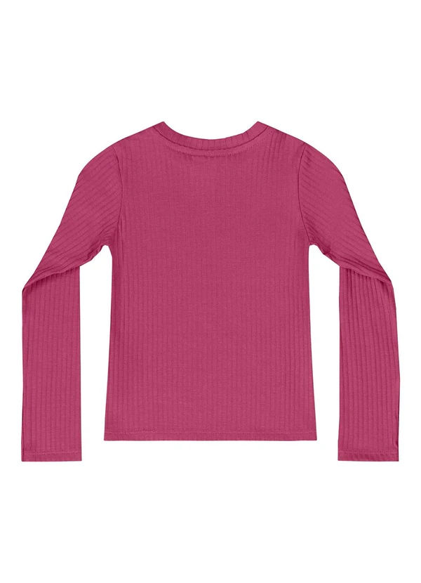 Quimby - Blusa Manga Longa Básica Menina Rosa 2