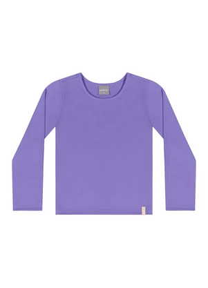 Quimby - Blusa Manga Longa Básica para Roxo - QUIMBY