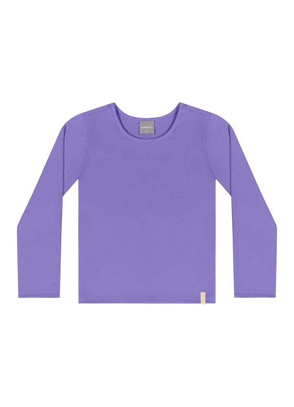 Quimby - Blusa Manga Longa Básica para Roxo