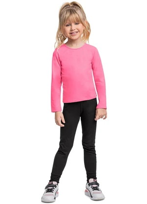 Quimby - Blusa Manga Longa Básica Rosa - QUIMBY