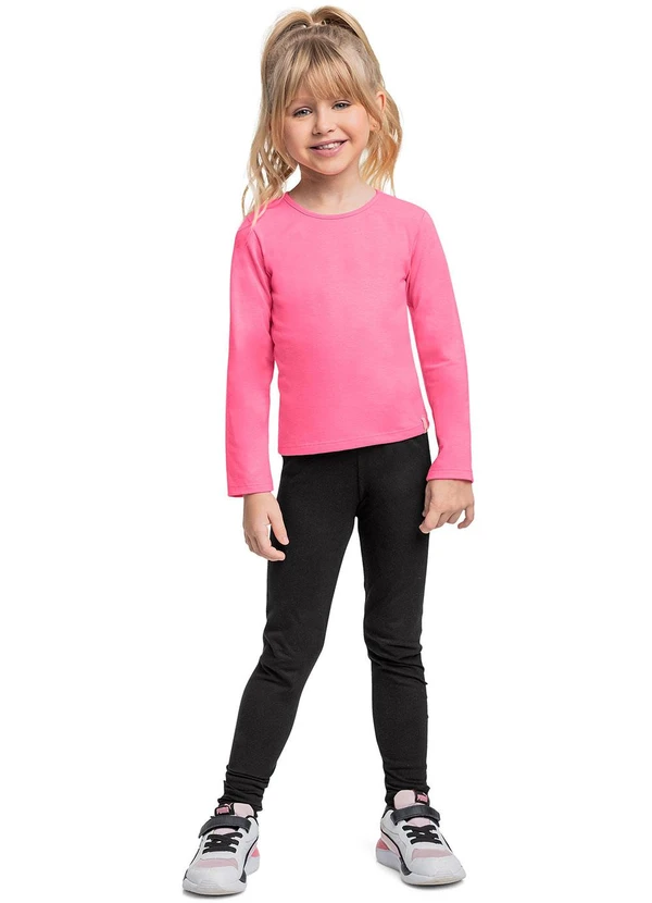 Quimby - Blusa Manga Longa Básica Rosa 2