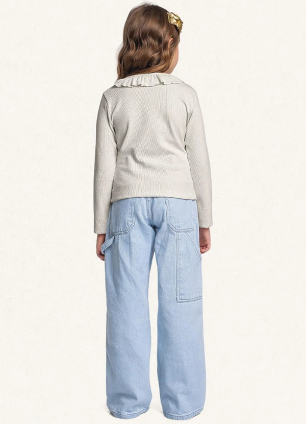 Fakini Kids - Blusa Manga Longa Bege 2