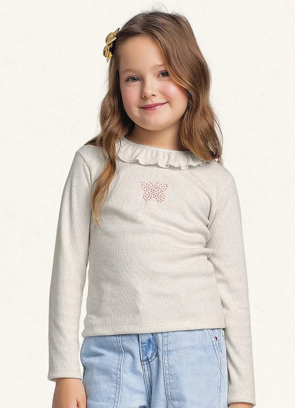 Fakini Kids - Blusa Manga Longa Bege 3