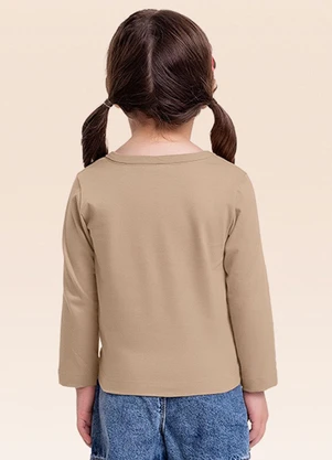 Fakini Kids - Blusa Manga Longa Bege - FAKINI KIDS