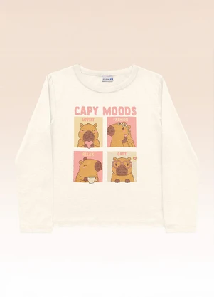 Fakini Kids - Blusa Manga Longa Bege - FAKINI KIDS