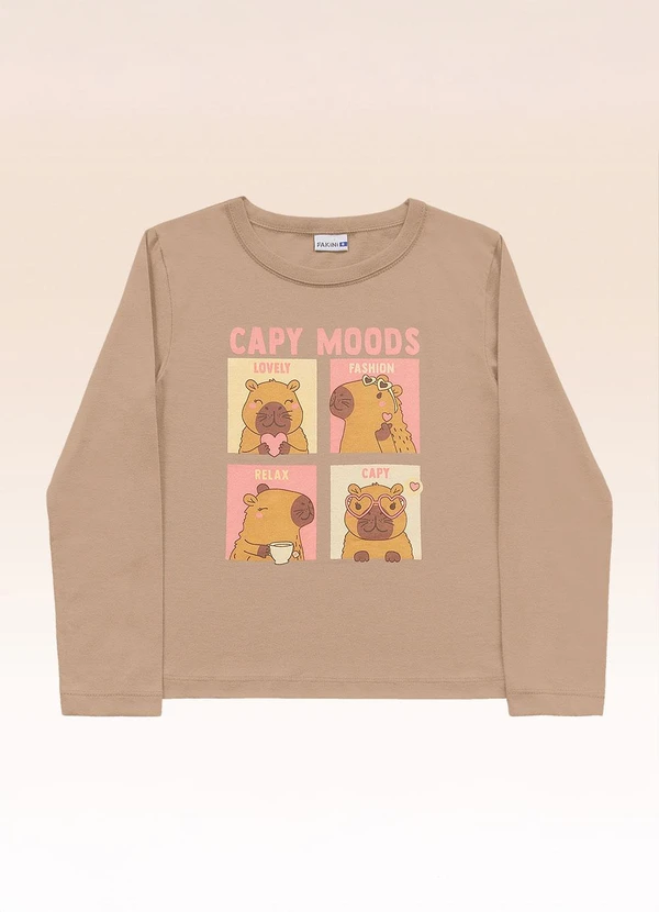 Fakini Kids - Blusa Manga Longa Bege 3