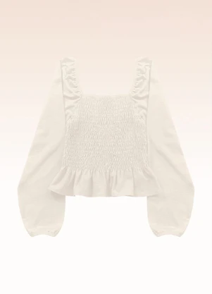 Fakini Kids - Blusa Manga Longa Bege - FAKINI KIDS