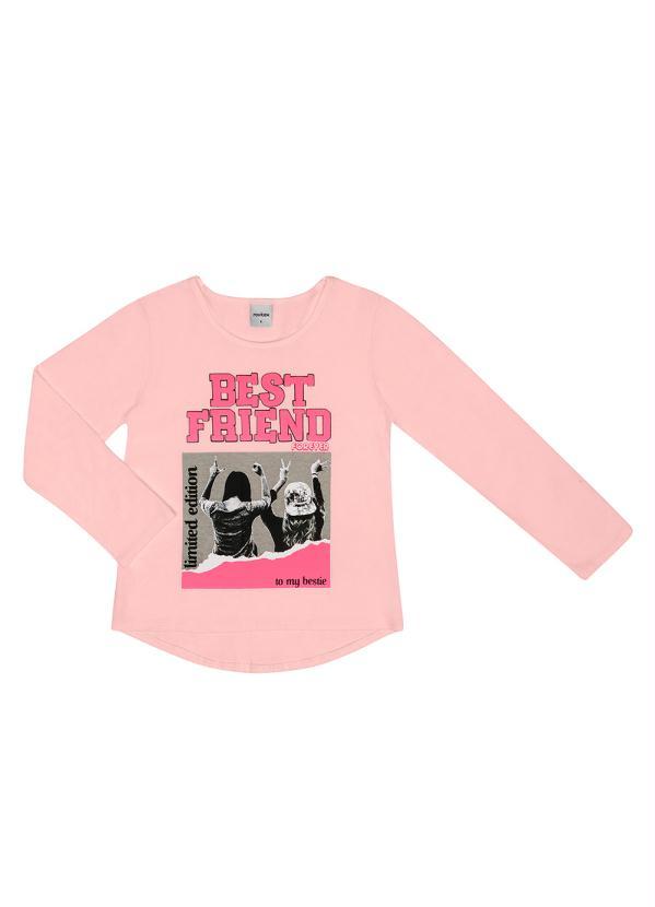 Rovi Kids - Blusa Manga Longa Best Friend Rosa 1