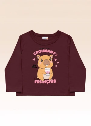 Fakini Kids - Blusa Manga Longa Bordo - FAKINI KIDS