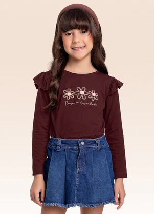 Fakini Kids - Blusa Manga Longa Bordo - FAKINI KIDS
