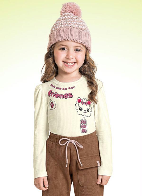 Fakini Kids - Blusa Manga Longa Branco