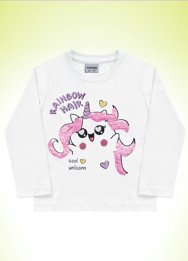 Fakini Kids - Blusa Manga Longa Branco