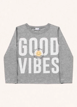 Fakini Kids - Blusa Manga Longa Cinza - FAKINI KIDS