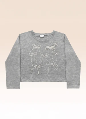 Fakini Kids - Blusa Manga Longa Cinza - FAKINI KIDS