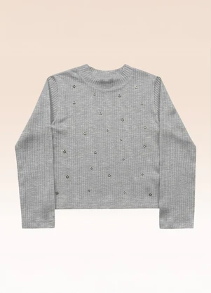 Fakini Kids - Blusa Manga Longa Cinza - FAKINI KIDS