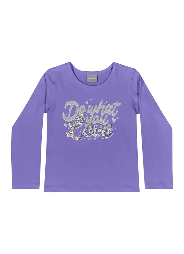 Quimby - Blusa Manga Longa com Glitter Roxo 3