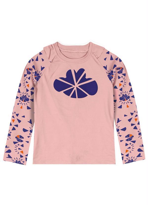 Lilica Ripilica - Blusa Manga Longa com Proteção Solar Menina Rosa