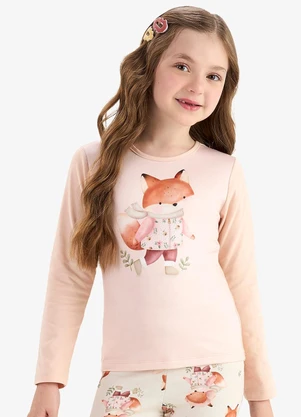 Rovi Kids - Blusa Manga Longa Cotton Bege - ROVI KIDS