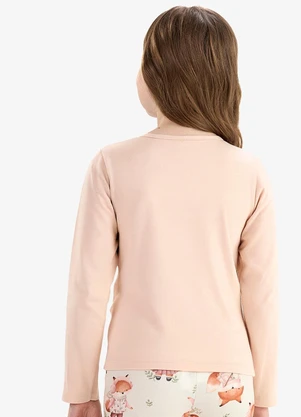 Rovi Kids - Blusa Manga Longa Cotton Bege - ROVI KIDS