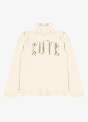 Rovi Kids - Blusa Manga Longa em Cotton Bege - ROVI KIDS