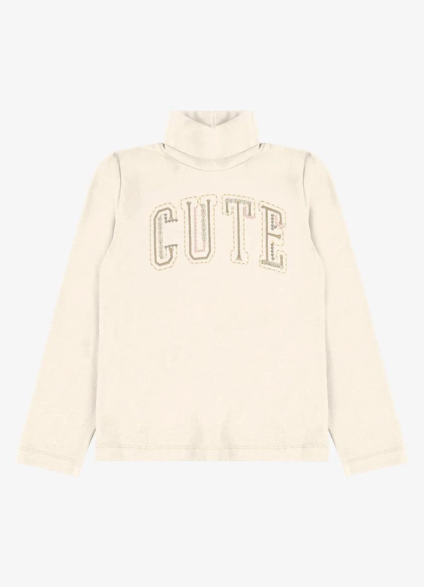 Rovi Kids - Blusa Manga Longa em Cotton Bege