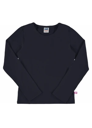 Marlan - Blusa Manga Longa em Cotton Penteado Preto - MARLAN