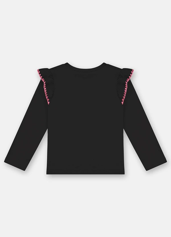 Up Baby - Blusa Manga Longa em Cotton Preto 4