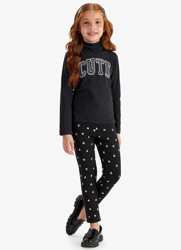 Rovi Kids - Blusa Manga Longa em Cotton Preto 3