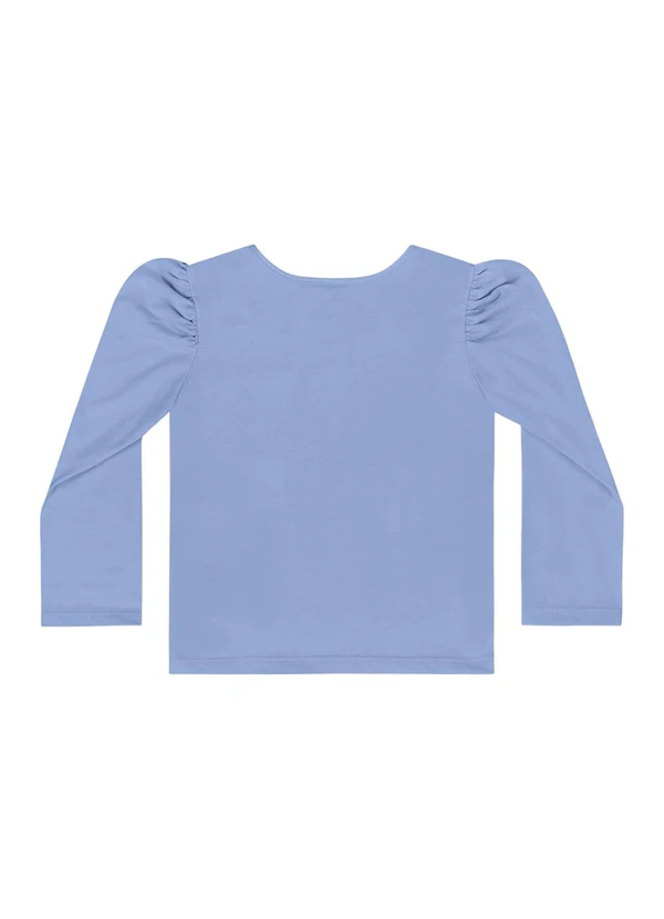 Quimby - Blusa Manga Longa em Meia Malha Azul 4