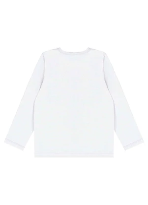 Bee Loop - Blusa Manga Longa em Meia Malha Branco - BEE LOOP
