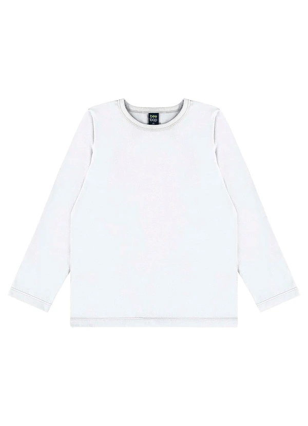 Bee Loop - Blusa Manga Longa em Meia Malha Branco