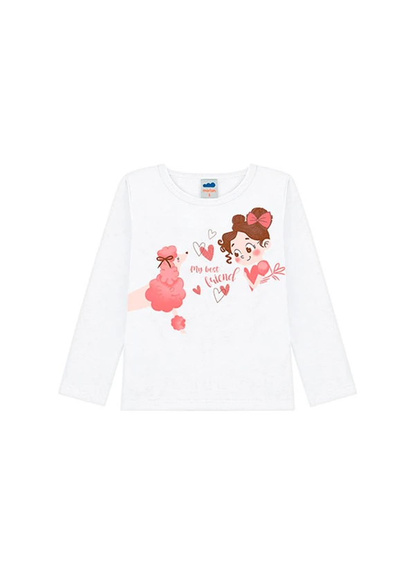 Marlan - Blusa Manga Longa em Meia Malha Branco