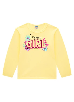 Marlan - Blusa Manga Longa em Meia Malha Penteada Amarelo - MARLAN